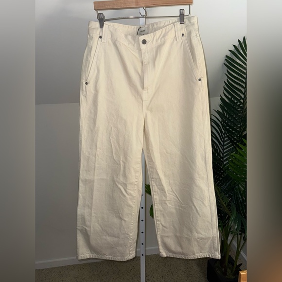 KHAITE‎ The Ian High Rise Loose Wide Leg Jean in Ivory Size 29 - Picture 2 of 5